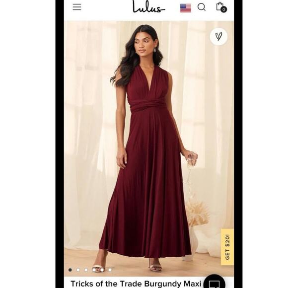 Lulu's Tricks of the Trade Burgundy Wrap Maxi Dress - Picture 5 of 6